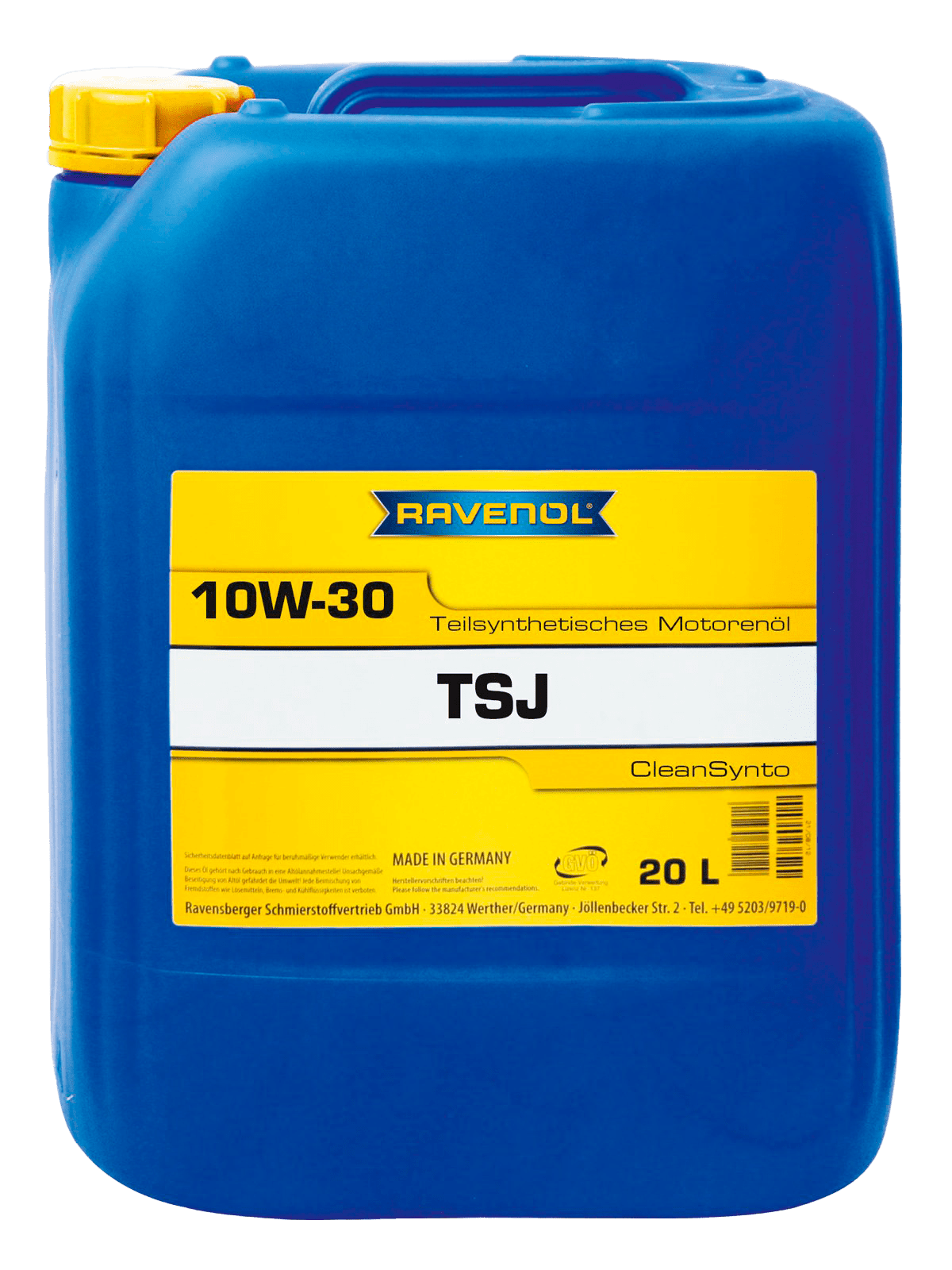 Моторное масло Ravenol TSJ SAE 10W-30, 20л